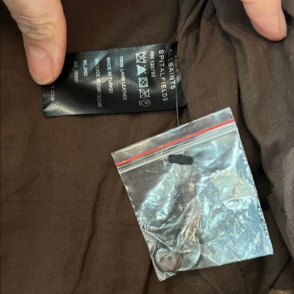 All Saints Distressed Brown Military Jacket - Picture 4 of 9